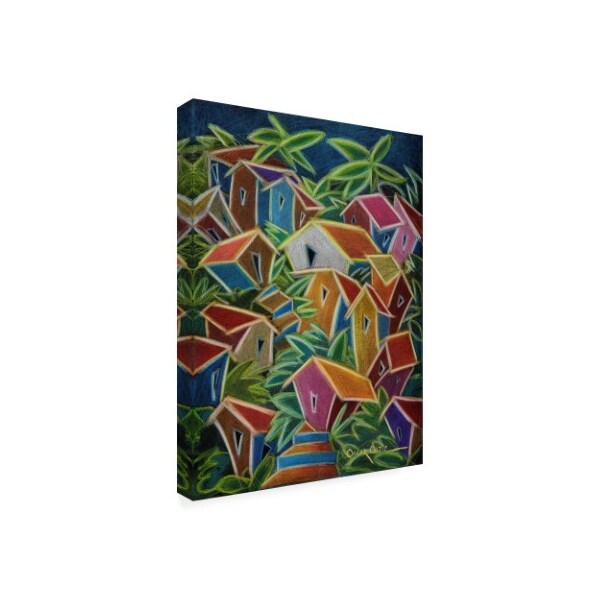 Oscar Ortiz 'Barrio Lindo' Canvas Art,35x47